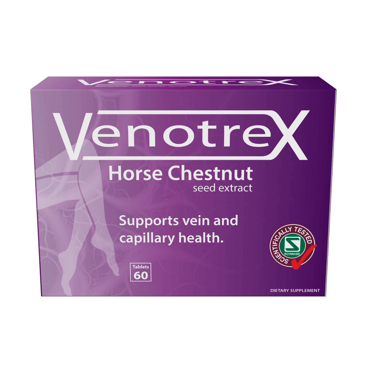Venotrex Horse Chestnut Seed Extract 60 tablets Chestnut Seed Extract,Horse Chestnut Seed Extract,issues,vein and capillary health,vein health,Venotrex Horse Chestnut Seed Extract 60 tablets