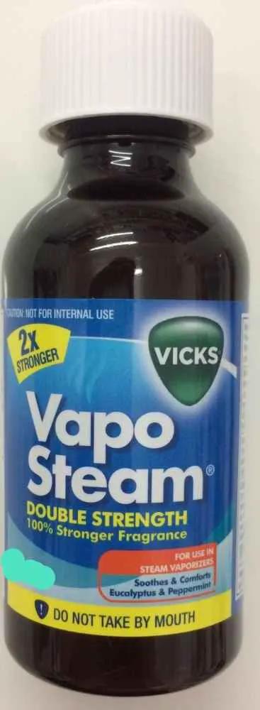 Vicks Vapo Steam Inhalant DOUBLE STRENGTH 200 ml bottle for effective relief from colds and congestion.