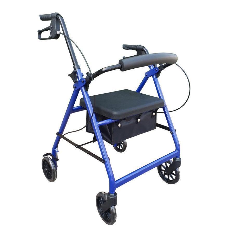 AML Four Wheeled Rollator - 6" Castors Blue AML Black Foldable Adjustable,AML Black Foldable Adjustable Cane,AML Convertible,AML Convertible Rollator,AML Convertible Rollator Transfer,AML Convertible Rollator Transfer Chair,AML Convertible Rollator Transf