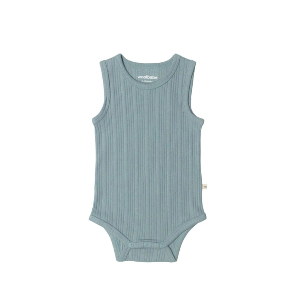 Woolbabe Daydream Singletsuit Tide Marl