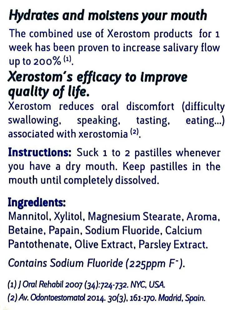 Xerostom Dry Mouth Pastilles - Saliactive Relief and Hydration 30 Pack dry mouth relief,optimized,oral care candies,saliactive hydration,Xerostom pastilles