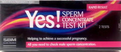 Yes! Sperm Concentrate Test Kit 2 Tests--Rapid Result issues,sperm test,Yes! Sperm Concentrate Test