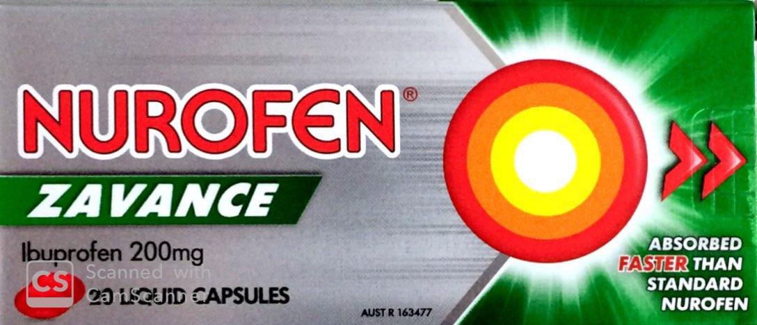 Nurofen Zavance Liquid Capsules 20's issues