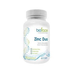 BioTrace Zinc Duo 60 Caps ageing,Anti Ageing,Antioxidants brain Energy,artemis de stress spray,BioTrace Zinc Duo,Blood Sugar Brain & Cognition Children's Health Detoxification Energy Minerals,Brain & Cognition,Brain and immune system support,Brain Attenti