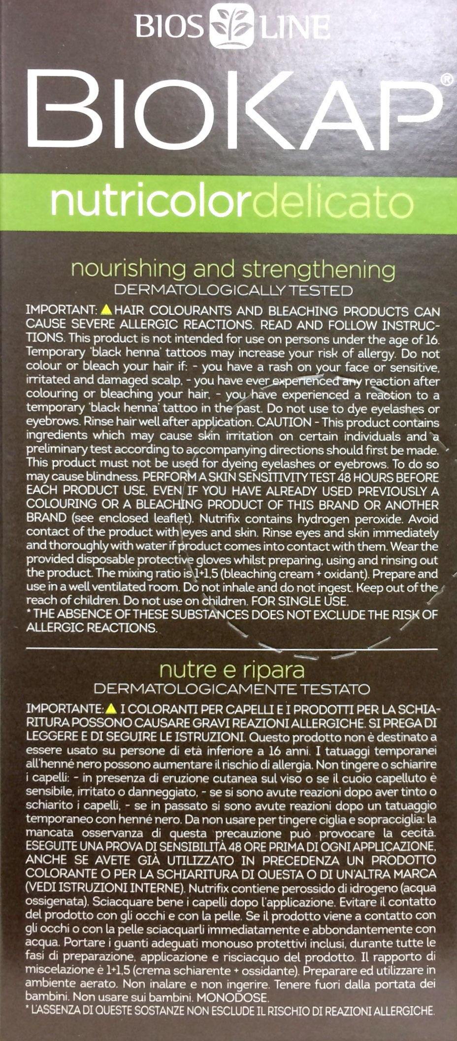 Biokap Nutricolor Delicato Hair Bleaching Cream 140ml - DominionRoadPharmacy
