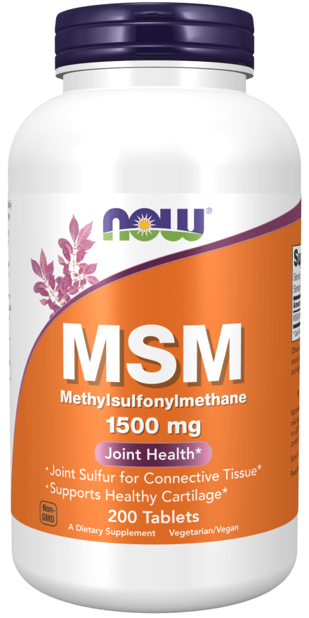 Now MSM 1500 mg 200 Tablets