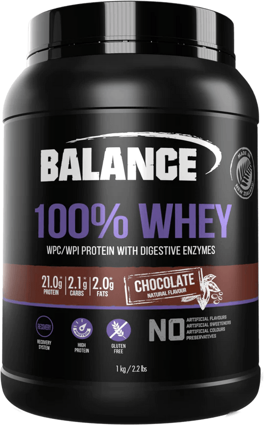 Balance 100% Whey WPC/WPI Protein with Digestive Enzymes Chocolate 1 Kg