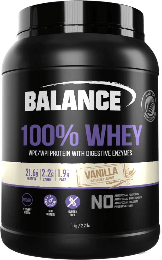 Balance 100% Whey WPC/WPI Protein with Digestive Enzymes Vanilla 1 Kg