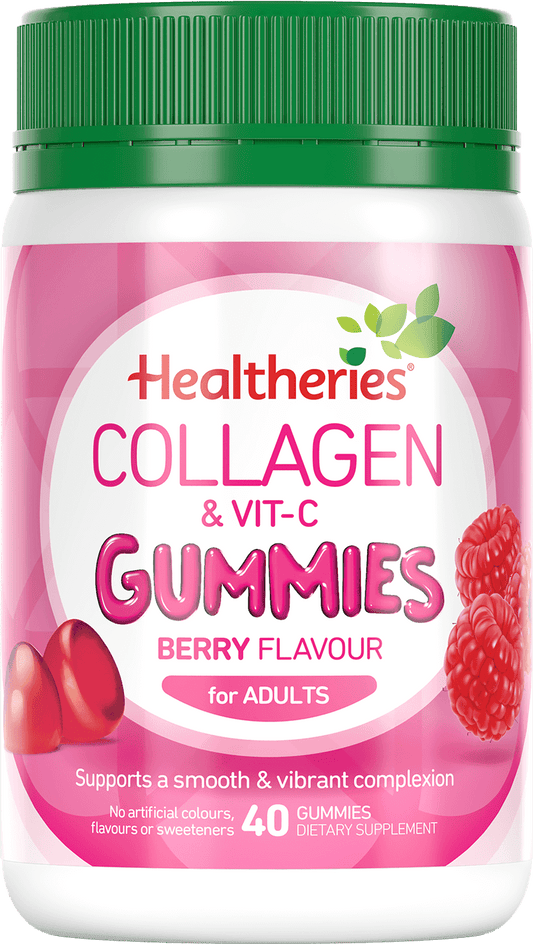 Healtheries Collagen &amp; Vit-C  40 Gummies for Adults Berry Flavour