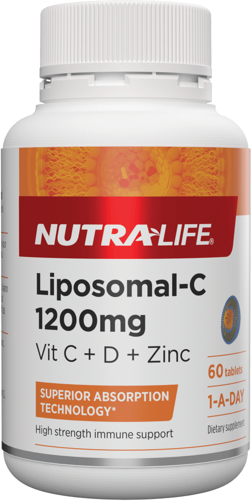 Nutralife Liposomal C 1200mg VIT C + D + ZINC 60 Tablets
