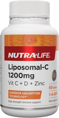 Nutralife Liposomal C 1200mg VIT C + D + ZINC 60 Tablets