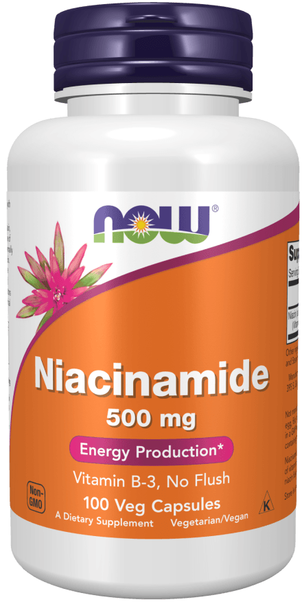 Now Niacinamide (B-3) 500 mg 100 Veg Capsules