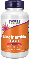 Now Niacinamide (B-3) 500 mg 100 Veg Capsules