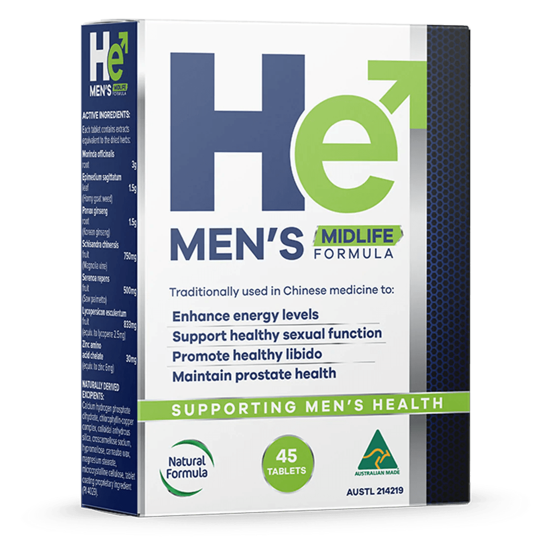 He Men&rsquo;s Midlife Formula &ndash; 45 Tablets