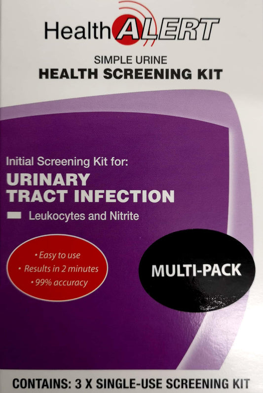 Health Alert - Health Screening Kit for UTI (3x Single Use) Expiry 01/2024