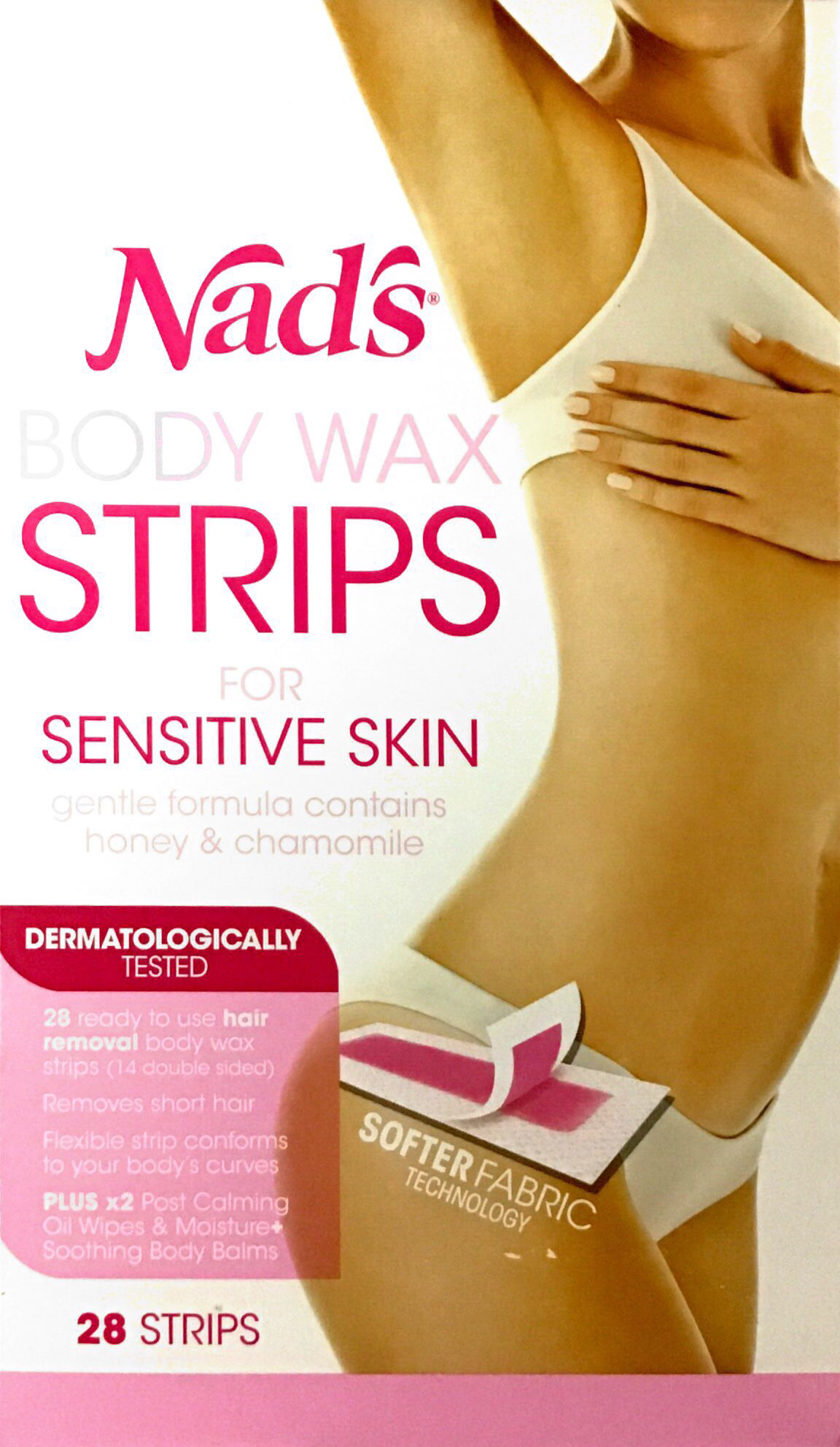 Nads Body Wax Strips for sensitive skin - Strips 28