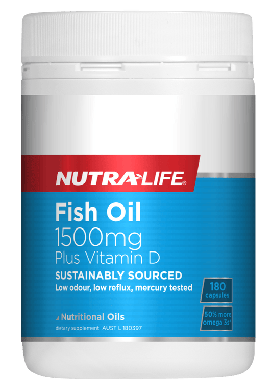 Nutralife Omega 3 Fish Oil Plus Vitamin D 180
