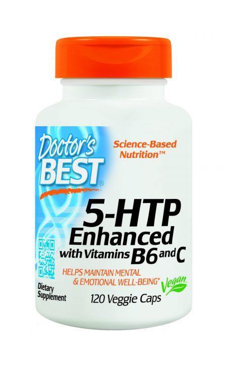 Doctor's Best 5-HTP 100mg Enhanced Enhanced with Vitamins B6 & C 120 Capsules - DominionRoadPharmacy