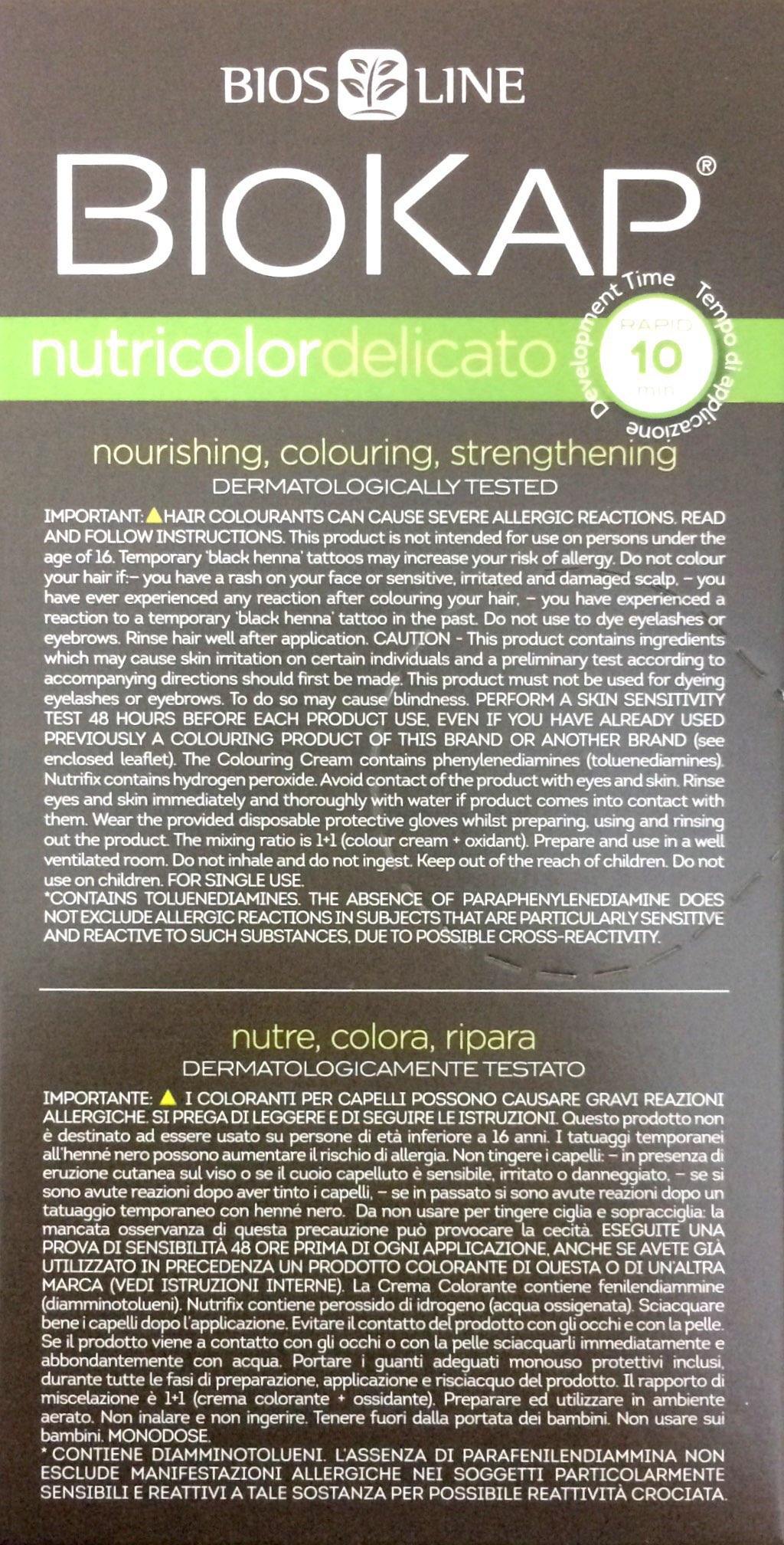Biokap Nutricolor Delicato Rapid 6.06 Dark Blonde Havana 135ml - DominionRoadPharmacy