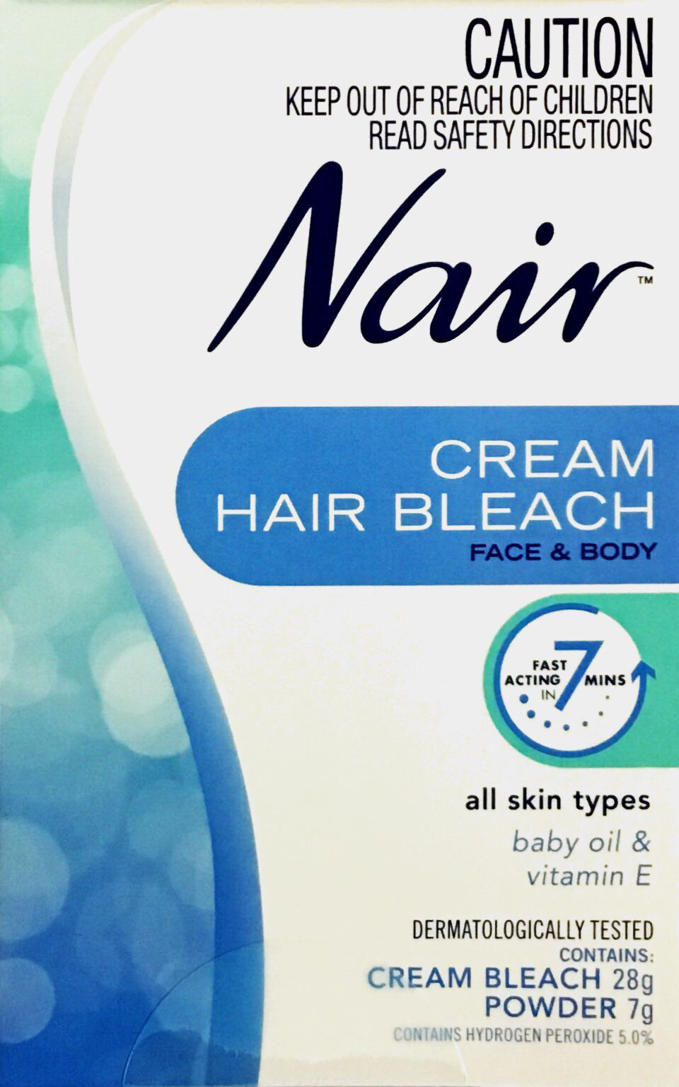 Nair Cream Hair Bleach - Cream bleach 28 g, Powder 7g