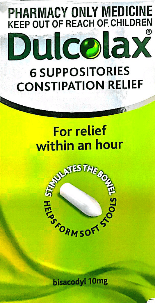 Dulcolax constipation Relief -6 Suppositories - DominionRoadPharmacy