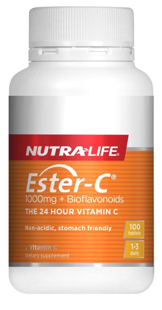 Nutralife Ester C 1000mg + Bioflavonoids Tabs 100's