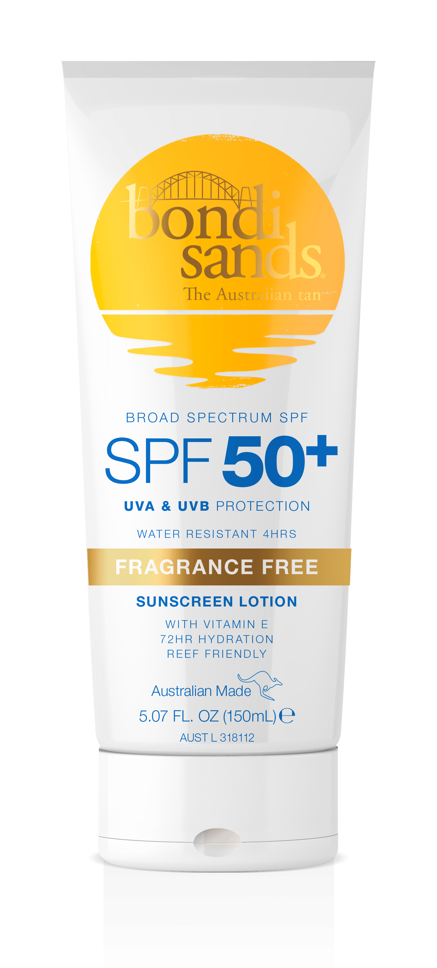 Bondi Sands SPF 50+ Fragrance Free Body Sunscreen Lotion 150ML