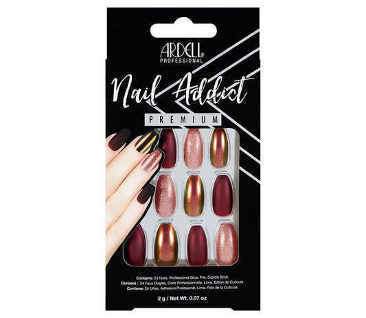 Ardell Nail Addict Artificial nail set- RED CATEYE