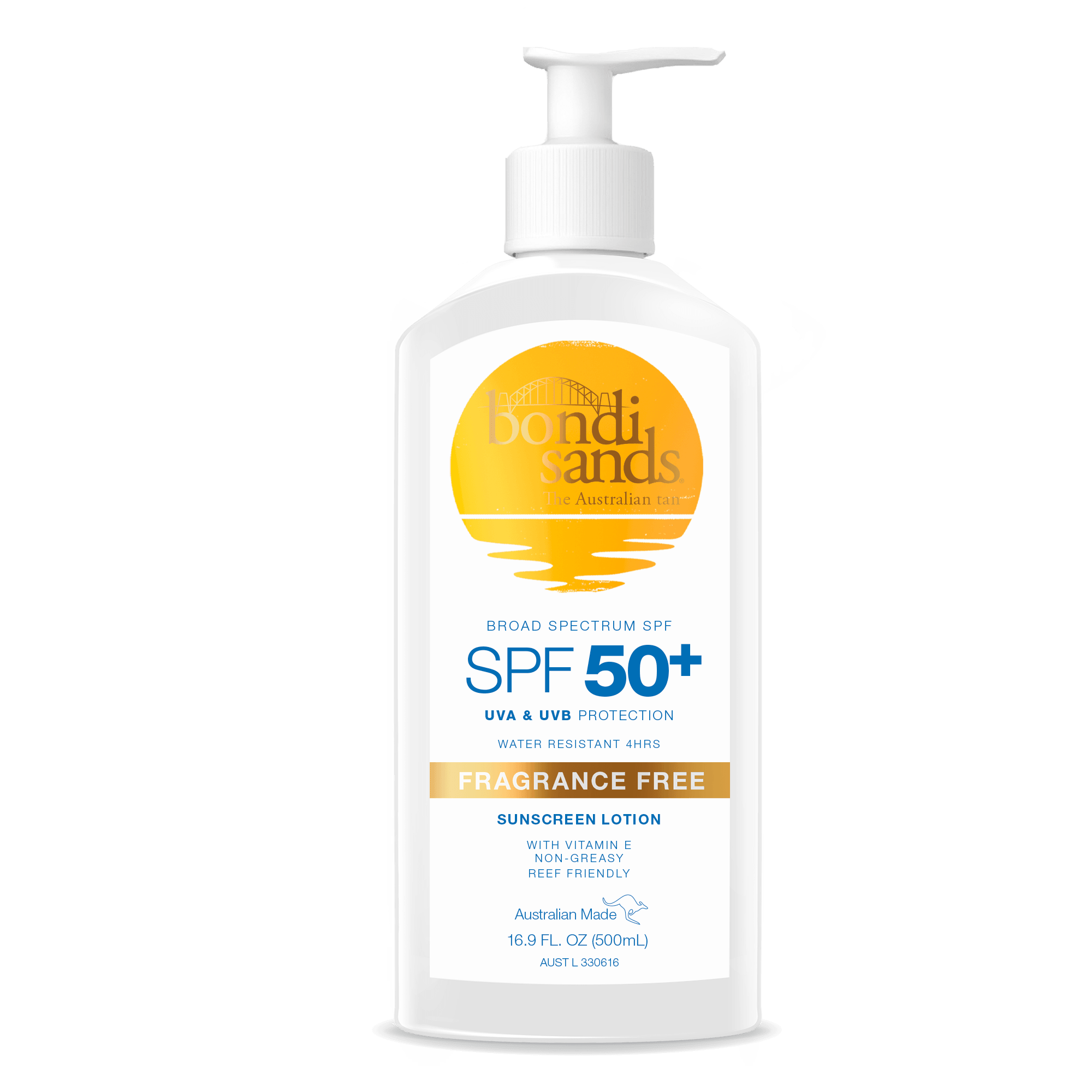 Bondi Sands SPF 50+ Fragrance Free Sunscreen Lotion 500mL Pump