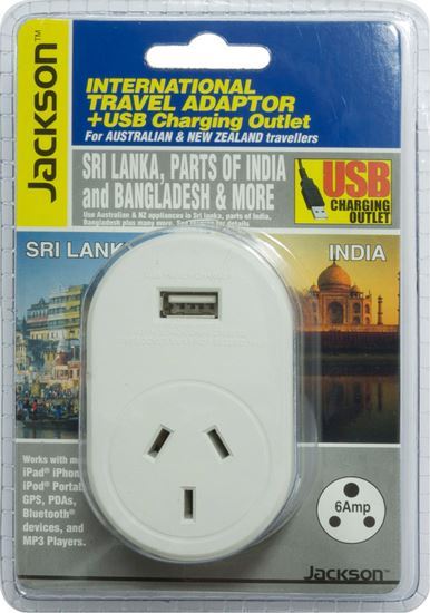 Jackson Outbound International Travel Adaptor-PTA8814 USB