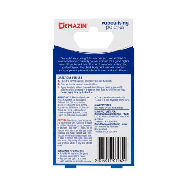 Demazin Vapourising 6 Patches