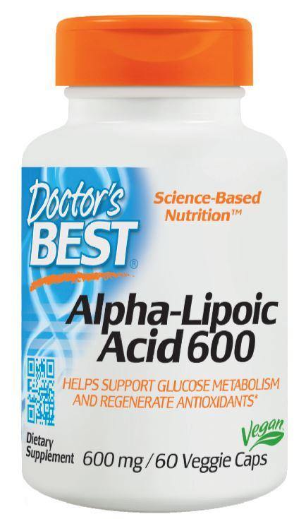 Doctor's Best Alpha-Lipoic Acid 600mg 60 Veggie Caps - DominionRoadPharmacy