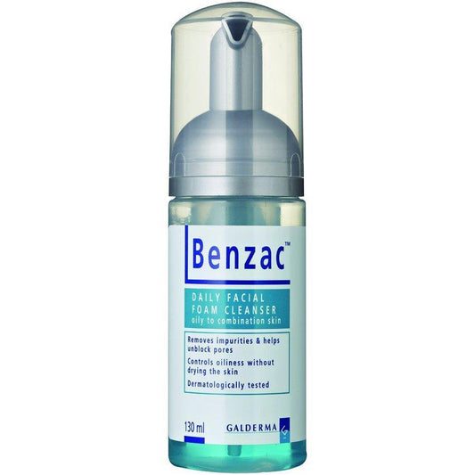 Benzac Daily Facial Foam Cleanser 130ml - DominionRoadPharmacy