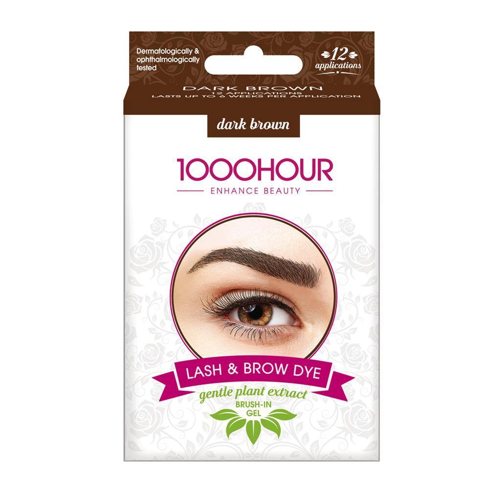 1000 Hour Eyelash and Brow Dye Kit Plant Extract - Dark Brown