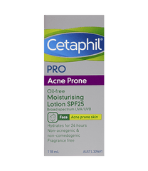 Cetaphil Pro Acne Prone Oil-free Facial Moisturising Lotion SPF25 118ml