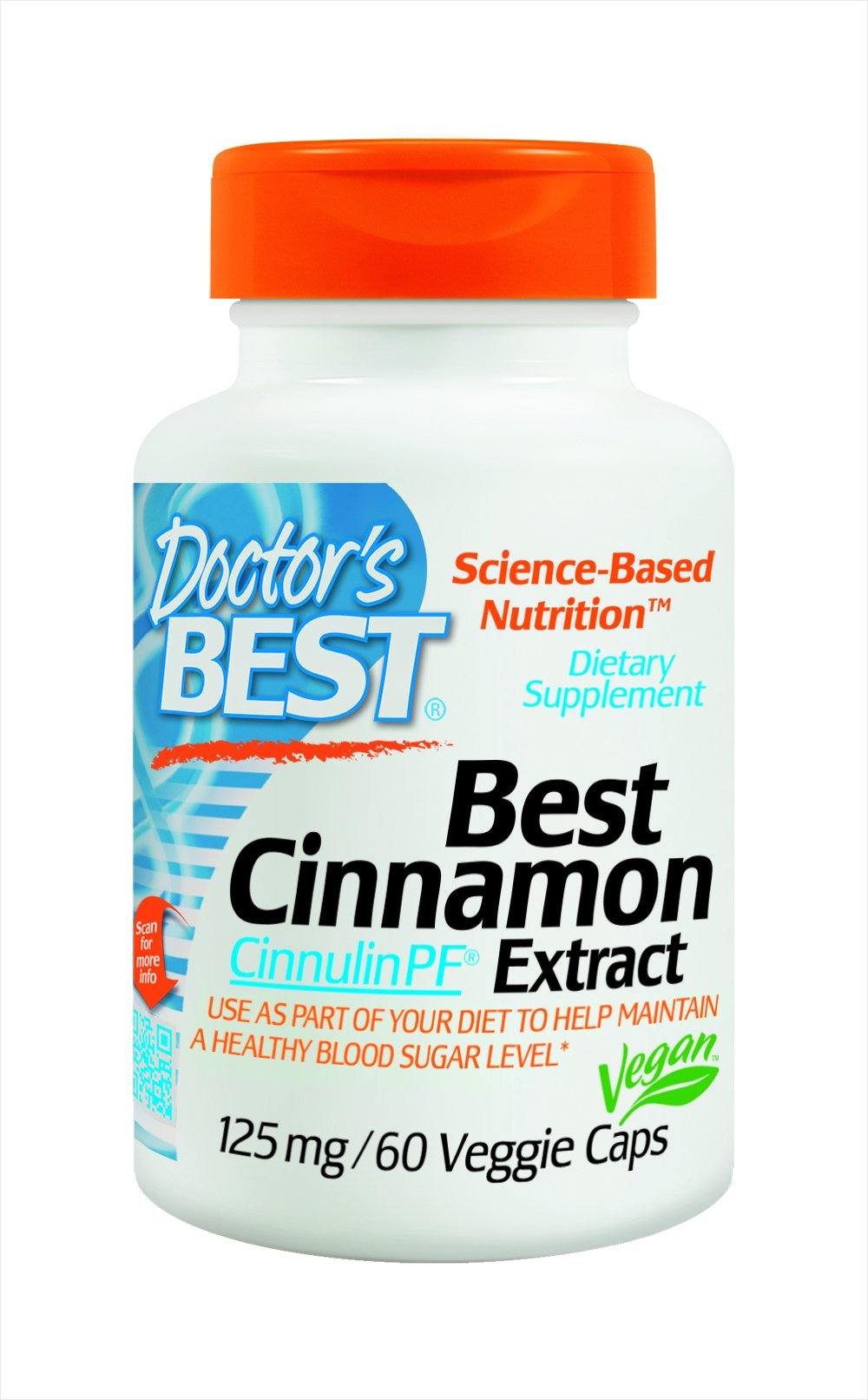 Doctor's Best Cinnamon Extract Cinnulin PF (125mg) 60 Veggie Caps