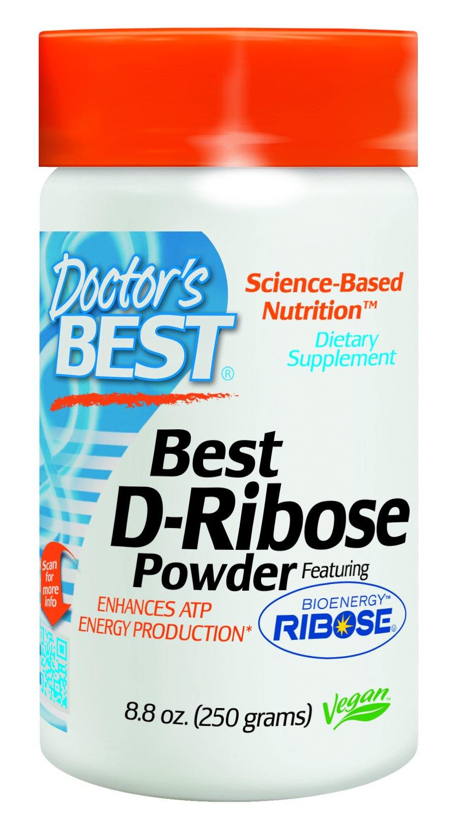 Doctor's Best D-Ribose featuring BioEnergy Ribose powder 250gm