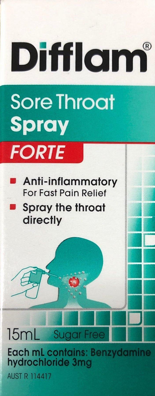 Difflam Sore throat spray FORTE 15ML - DominionRoadPharmacy