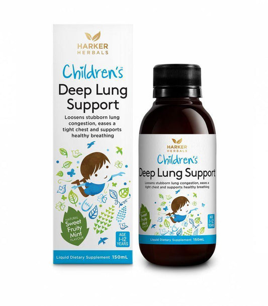 Harker Herbals Childrens Deep Lung Support Liquid 150ml-Sweet Fruity Mint - DominionRoadPharmacy