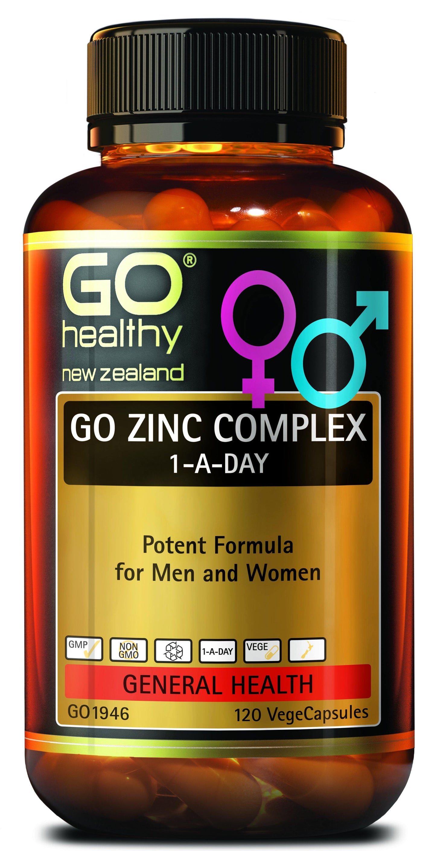GO ZINC COMPLEX 1-A-DAY 120 capsules