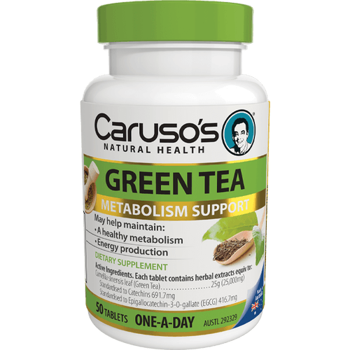 Caruso's Green Tea 50 Tablets - Herbal Therapeutics