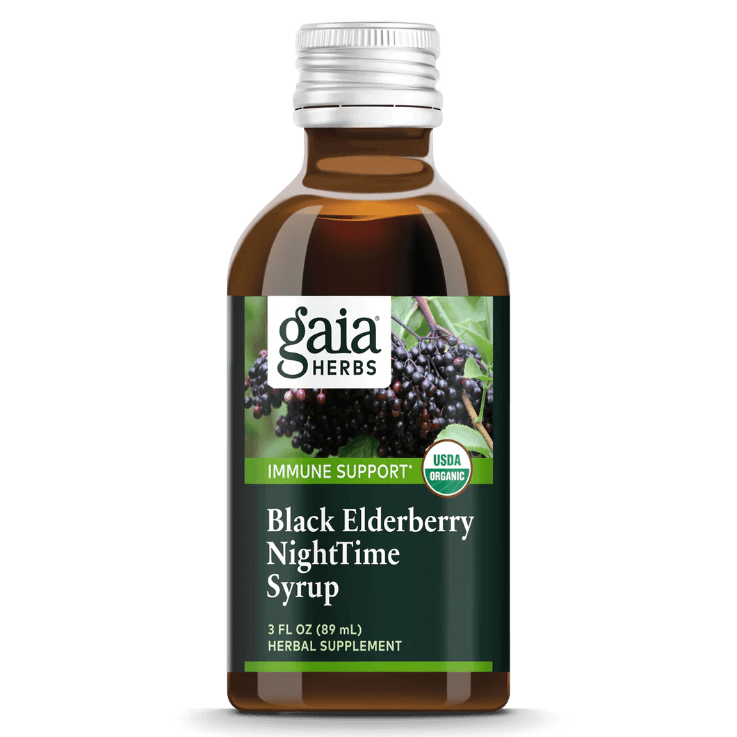 gaia Black Elderberry NightTime Syrup 89ml