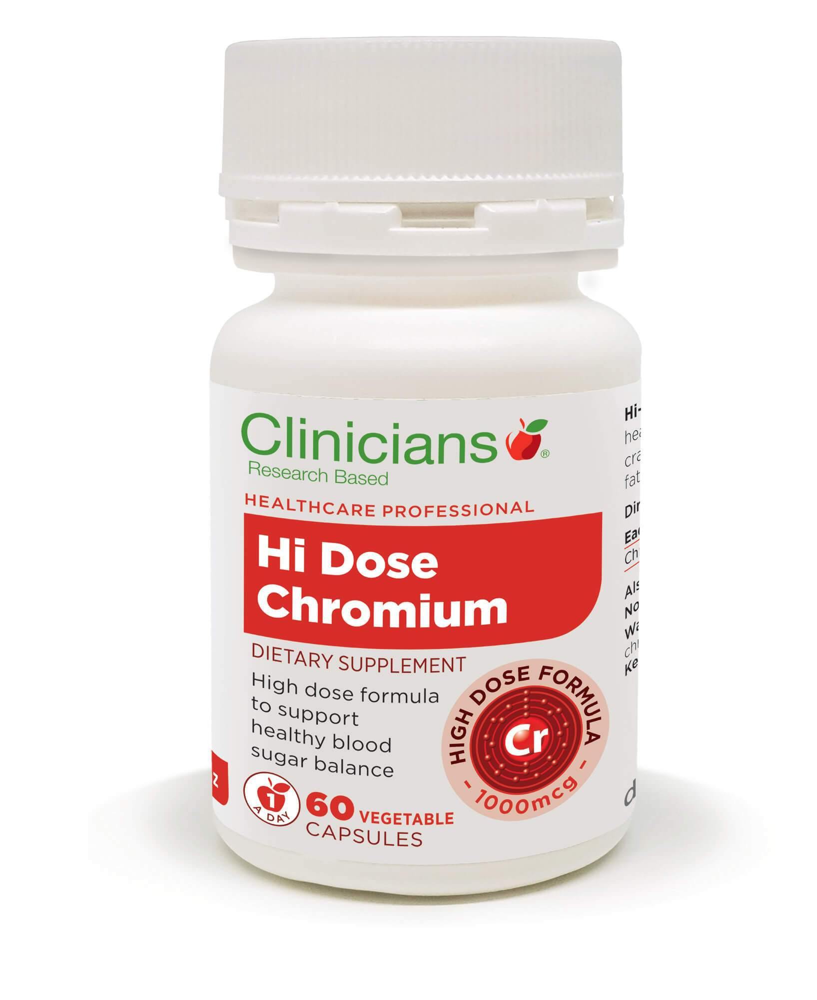 Clinicians Hi Dose Chromium Capsules 60 - DominionRoadPharmacy
