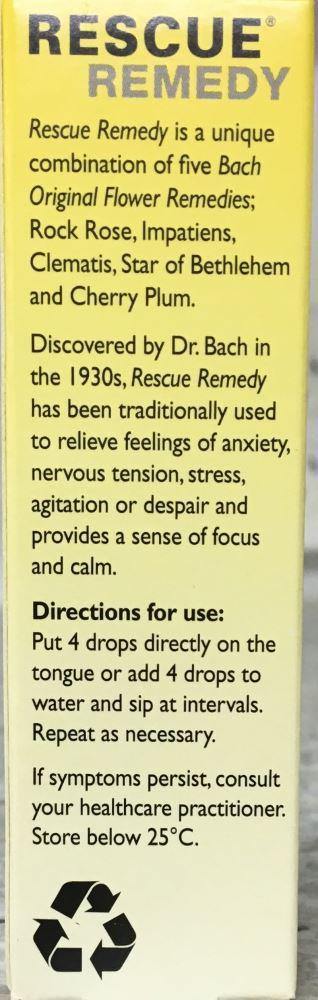 Bach Rescue Remedy Drops 20 mL - DominionRoadPharmacy