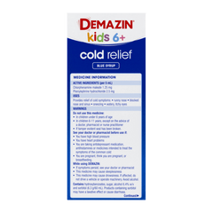 Demazin Kids 6+ Cold Relief Blue Syrup 200 ml