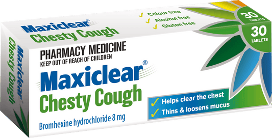 MAXICLEAR CHESTY COUGH TABLETS 8MG 30
