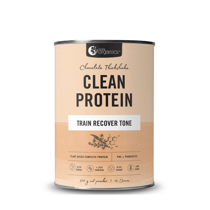 Nutra Organics Clean Protein Chocolate Thickshake 500 gm - DominionRoadPharmacy