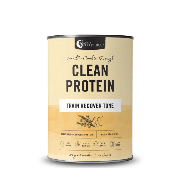 Nutra Organics Clean Protein Vanilla Cookie Dough 500 gm - DominionRoadPharmacy