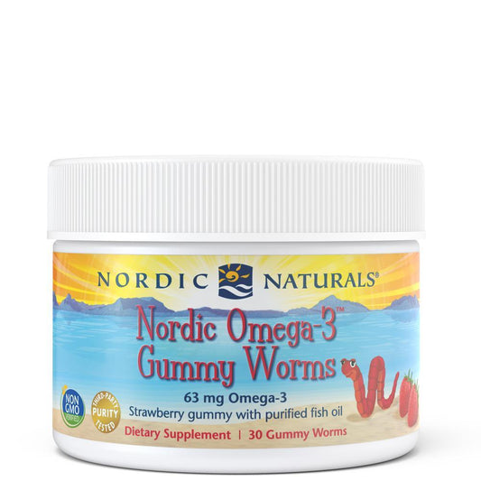 Nordic naturals Nordic Omega-3 Gummy Worms Strawberry 30 Gummies