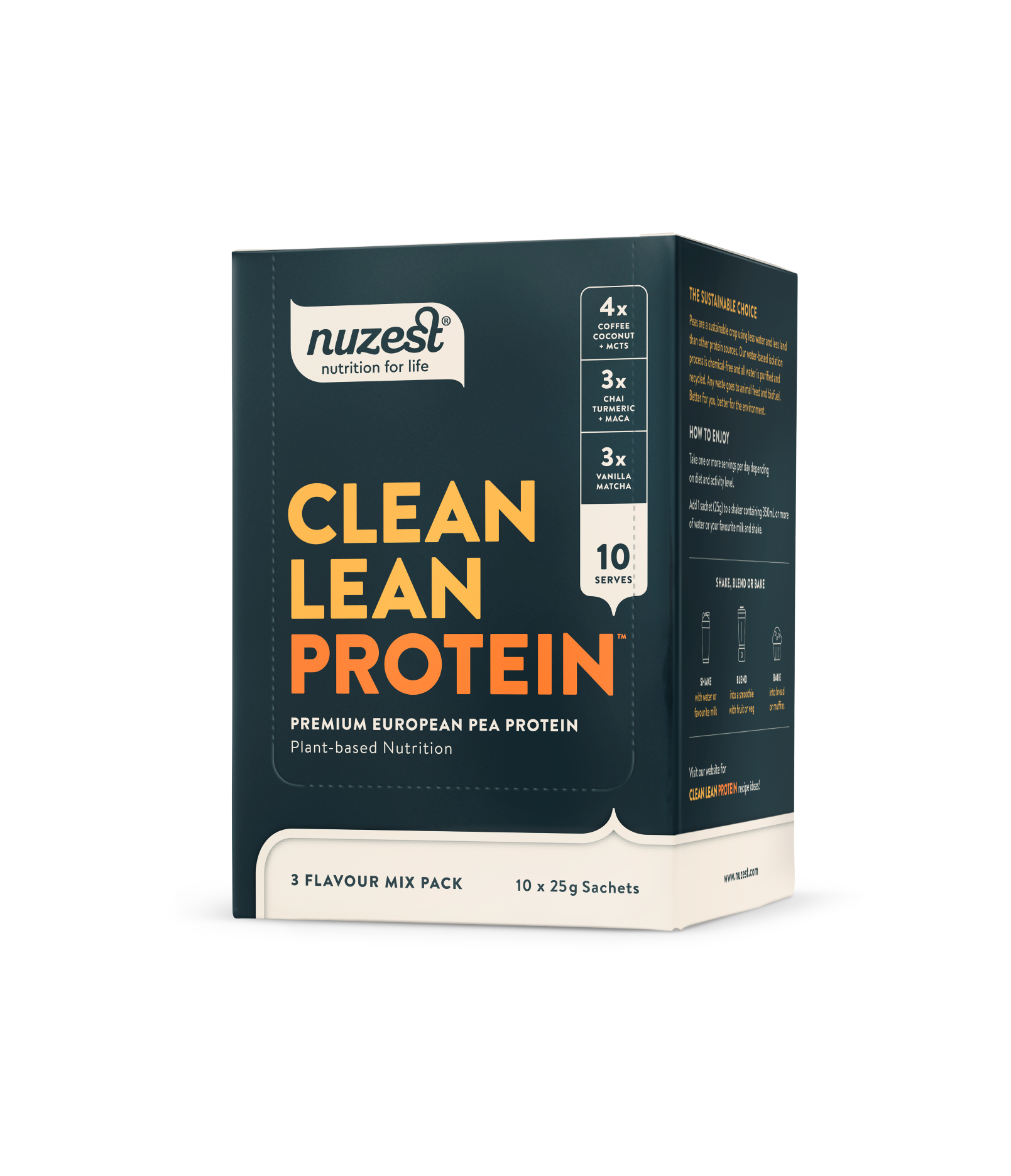 Nuzest Clean Lean Protein 10 Sachets Box 3 flavours  Mix pack